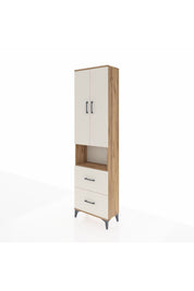 Arges Dolap 4 Raflı 2 Çekmeceli 2 Kapaklı 60x30x221 Çam-Aytaşı