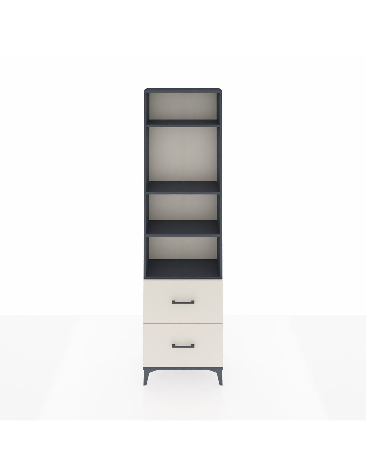 Arges Dolap 4 Raflı 2 Çekmeceli 60x30x221 Antrasit-Aytaşı