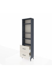 Arges Dolap 4 Raflı 2 Çekmeceli 60x30x221 Antrasit-Aytaşı