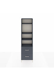 Arges Dolap 4 Raflı 2 Çekmeceli 60x30x221 Antrasit-Antrasit