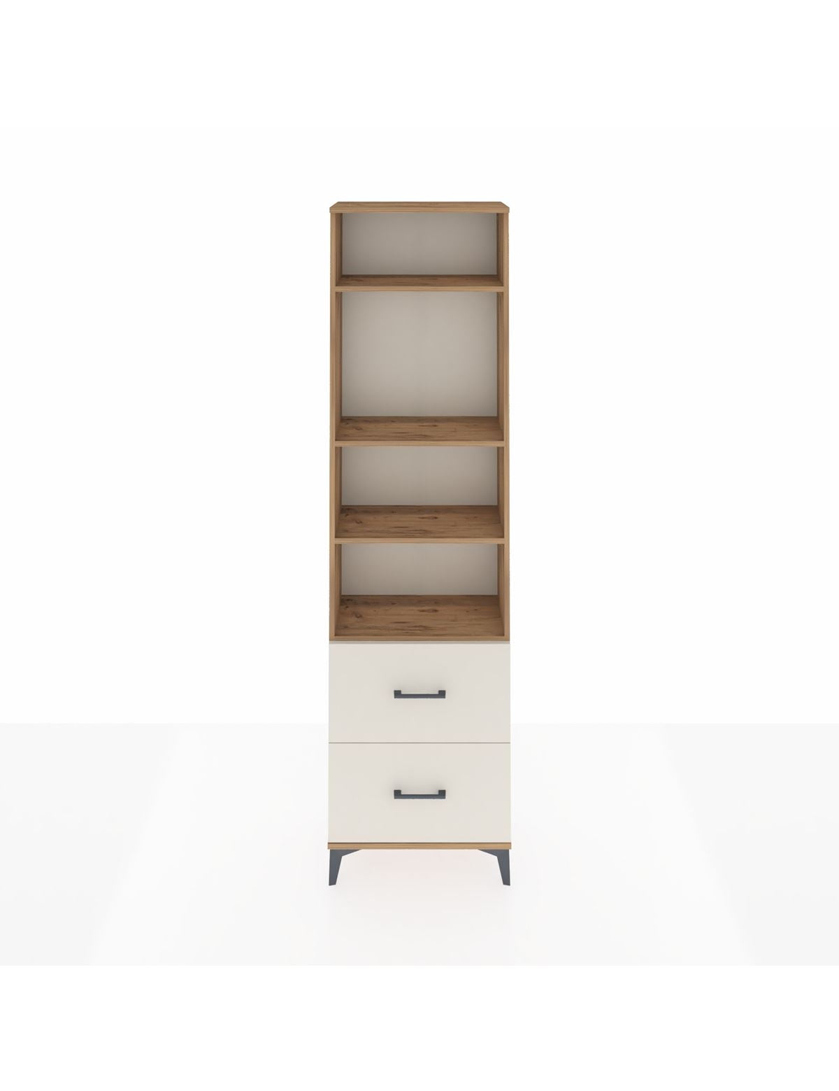 Arges Dolap 4 Raflı 2 Çekmeceli 60x30x221 Çam-Aytaşı