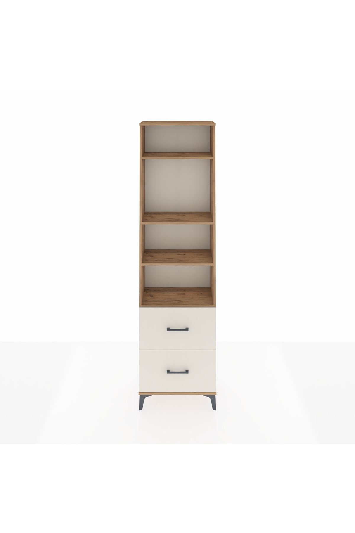 Arges Dolap 4 Raflı 2 Çekmeceli 60x30x221 Çam-Aytaşı