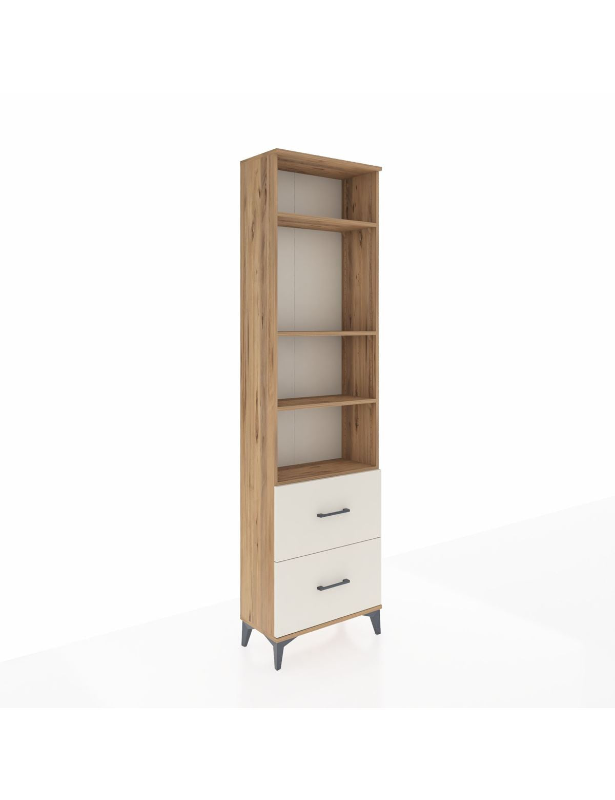 Arges Dolap 4 Raflı 2 Çekmeceli 60x30x221 Çam-Aytaşı