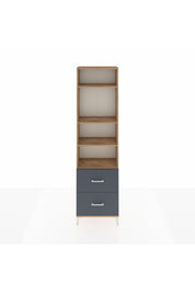 Arges Dolap 4 Raflı 2 Çekmeceli 60x30x221 Çam-Antrasit