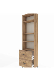 Arges Dolap 4 Raflı 2 Çekmeceli 60x30x221 Çam-Çam