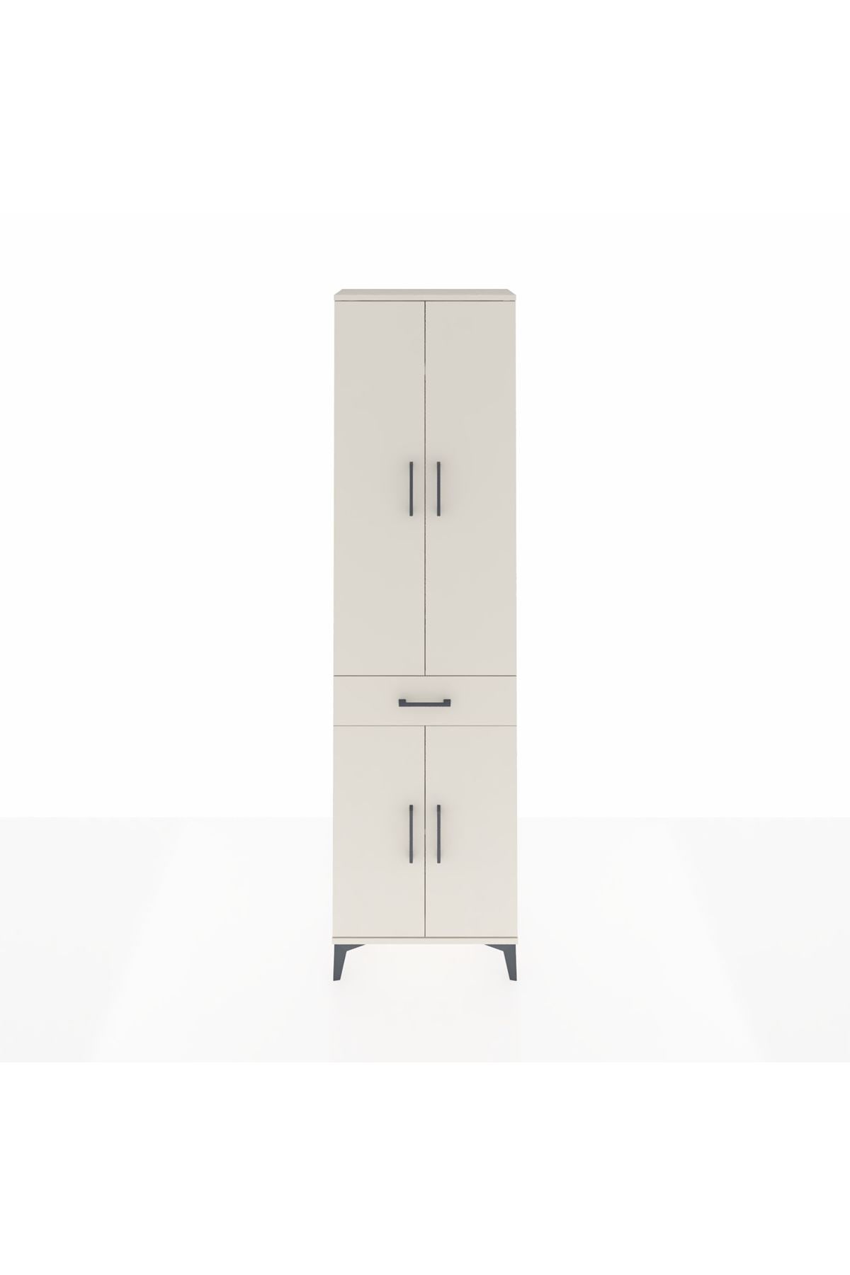 Arges Dolap 3 Raflı Tek Çekmeceli Tek Askılı 60x30x221 Aytaşı-Aytaşı