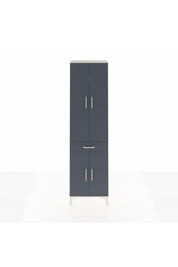Arges Dolap 3 Raflı Tek Çekmeceli Tek Askılı 60x30x221 Aytaşı-Antrasit