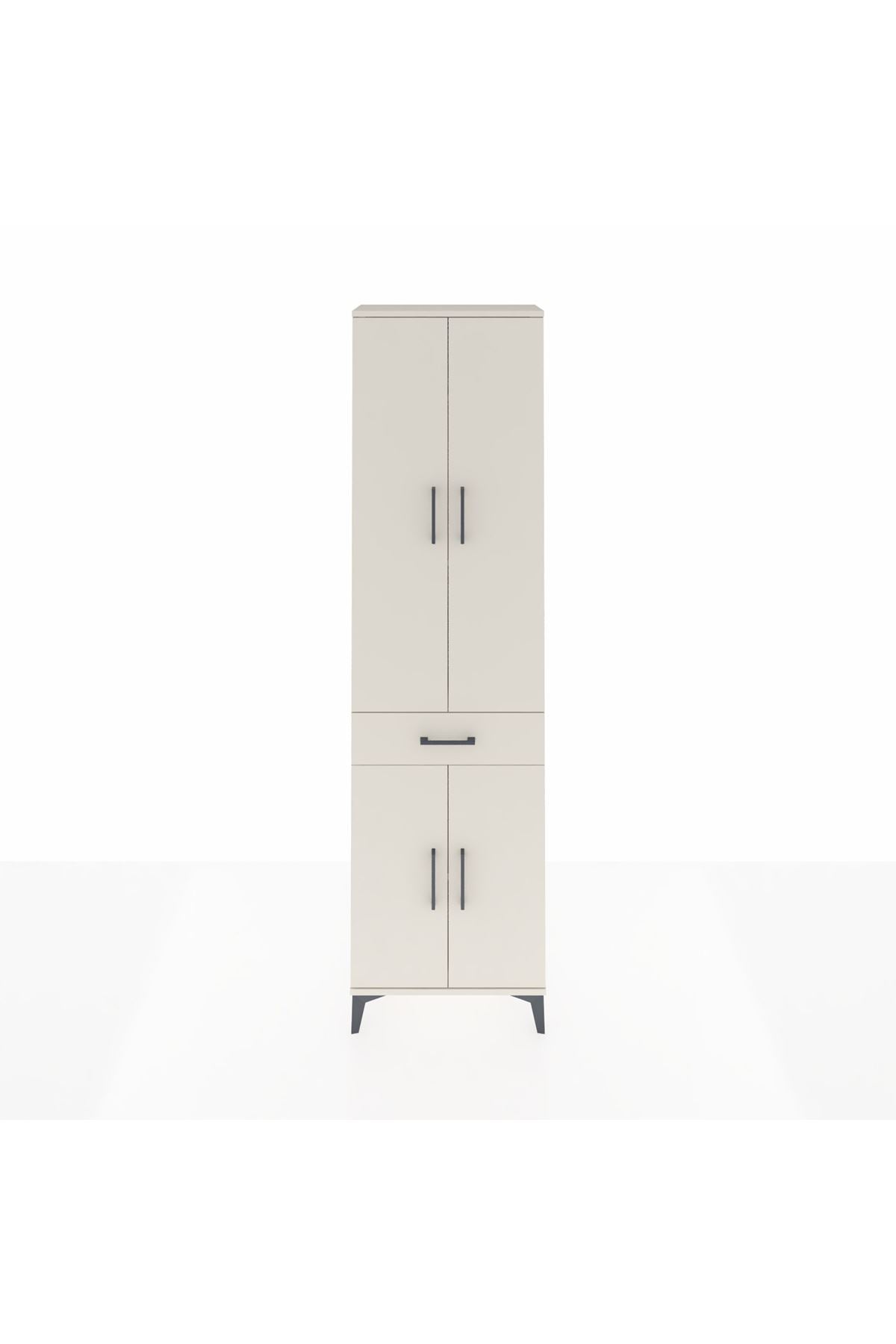 Arges Dolap 4 Raflı Tek Çekmeceli 4 Kapaklı 60x30x221 Aytaşı-Aytaşı