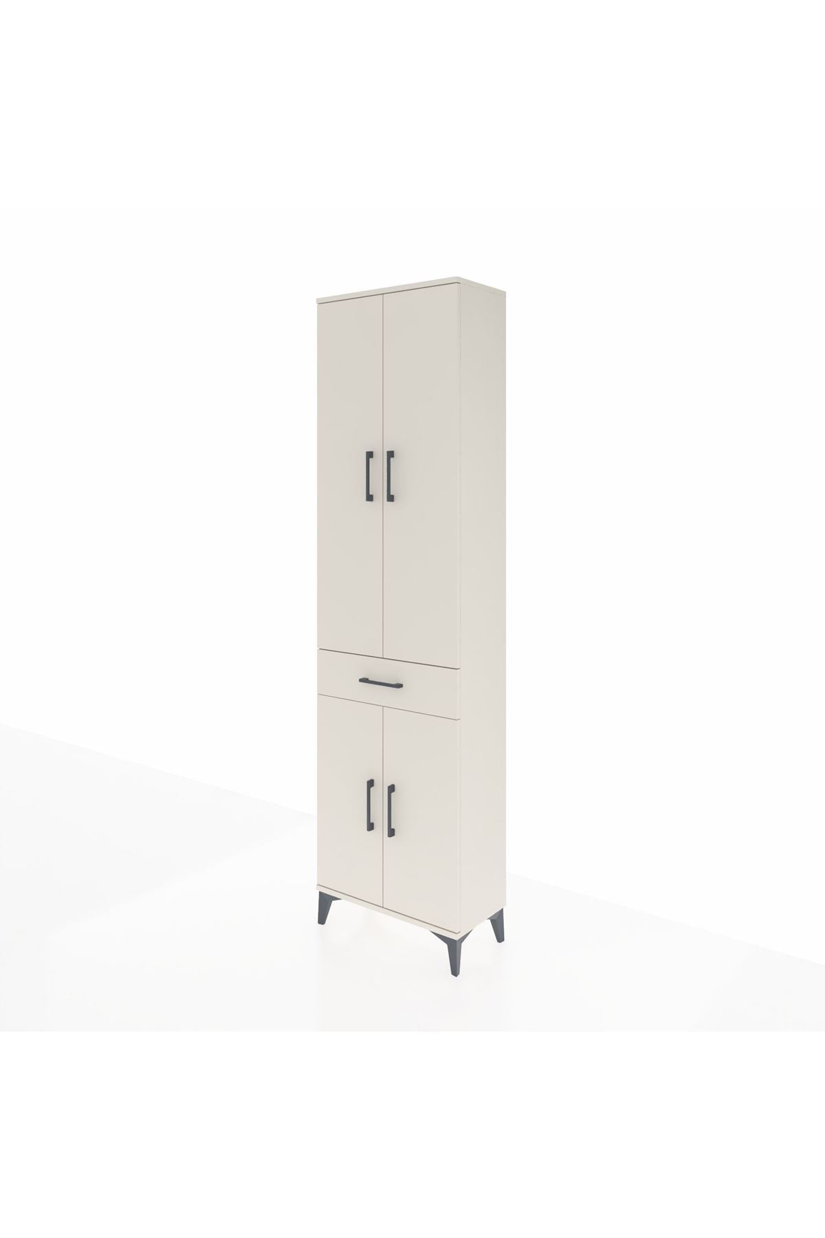 Arges Dolap 4 Raflı Tek Çekmeceli 4 Kapaklı 60x30x221 Aytaşı-Aytaşı