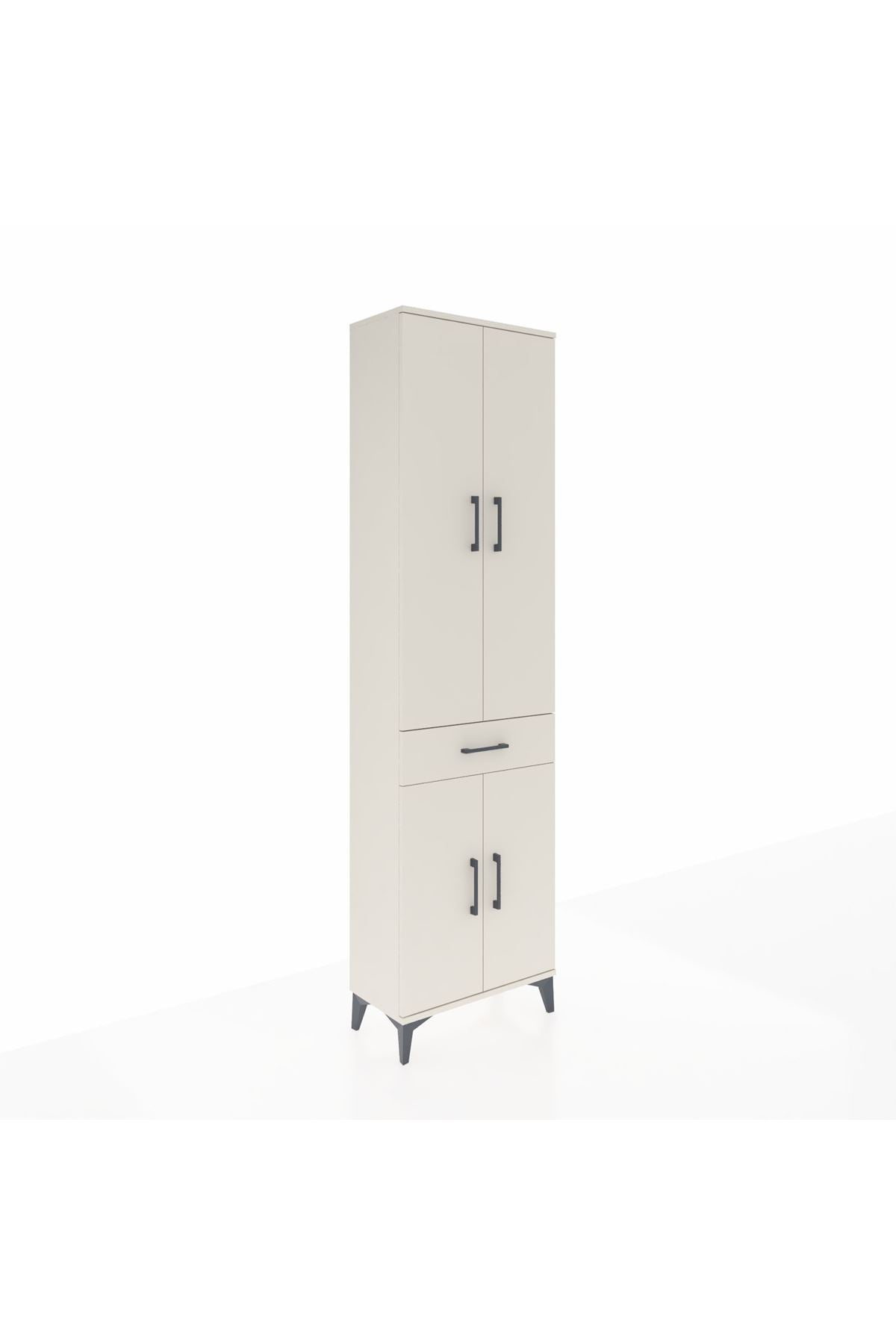 Arges Dolap 4 Raflı Tek Çekmeceli 4 Kapaklı 60x30x221 Aytaşı-Aytaşı