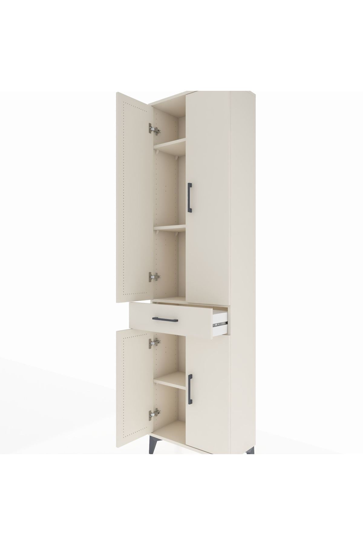 Arges Dolap 4 Raflı Tek Çekmeceli 4 Kapaklı 60x30x221 Aytaşı-Aytaşı