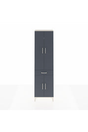 Arges Dolap 4 Raflı Tek Çekmeceli 4 Kapaklı 60x30x221 Aytaşı-Antrasit