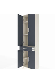 Arges Dolap 4 Raflı Tek Çekmeceli 4 Kapaklı 60x30x221 Aytaşı-Antrasit