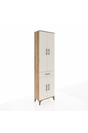 Arges Dolap 4 Raflı Tek Çekmeceli 4 Kapaklı 60x30x221 Çam-Aytaşı