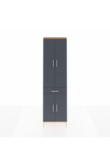 Arges Dolap 4 Raflı Tek Çekmeceli 4 Kapaklı 60x30x221