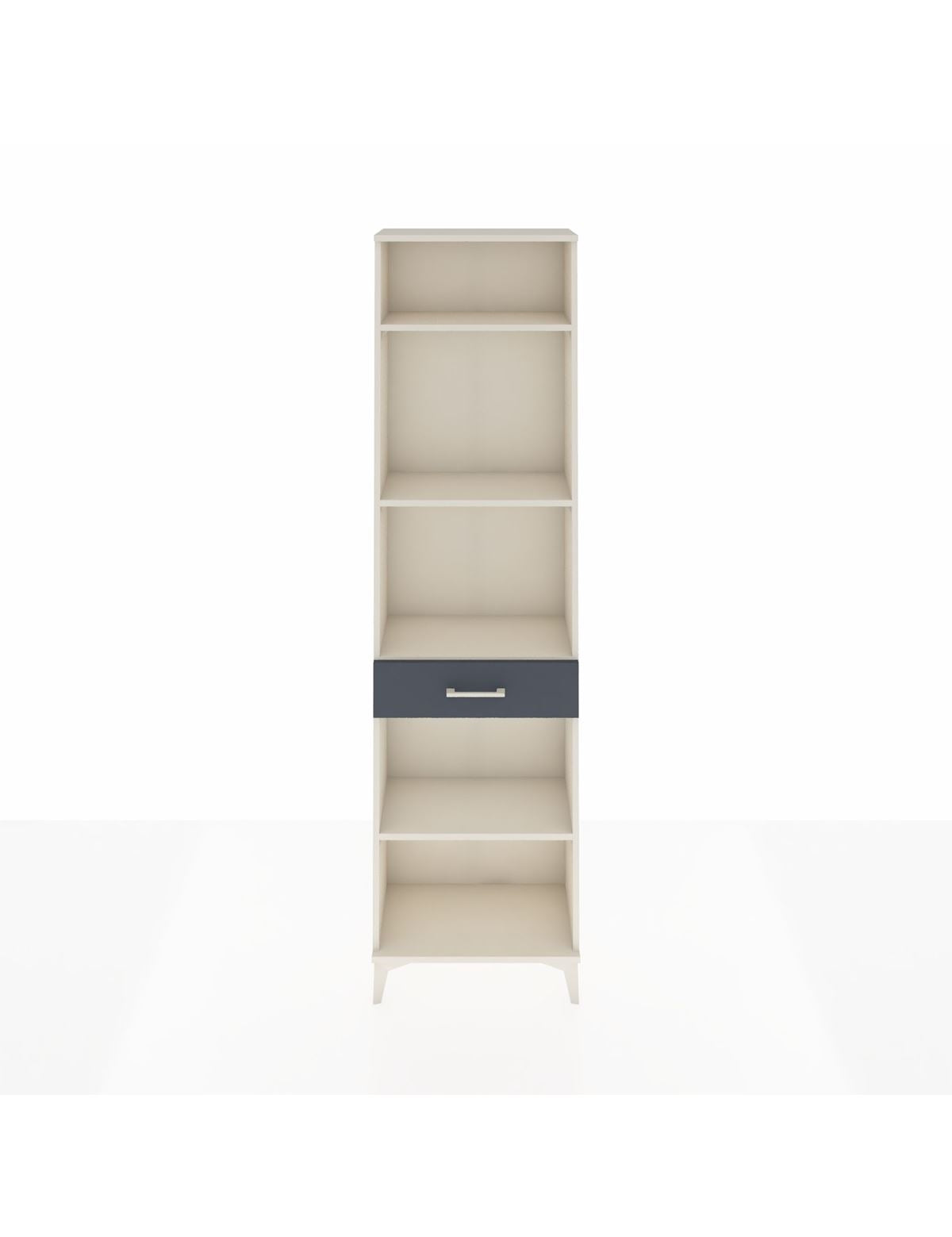 Arges Dolap 4 Raflı Tek Çekmeceli 60x30x221 Aytaşı-Antrasit