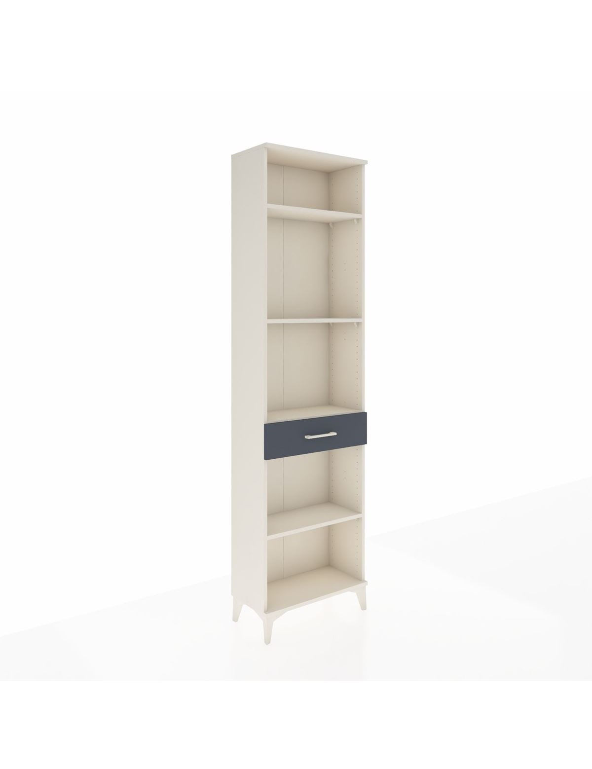 Arges Dolap 4 Raflı Tek Çekmeceli 60x30x221 Aytaşı-Antrasit