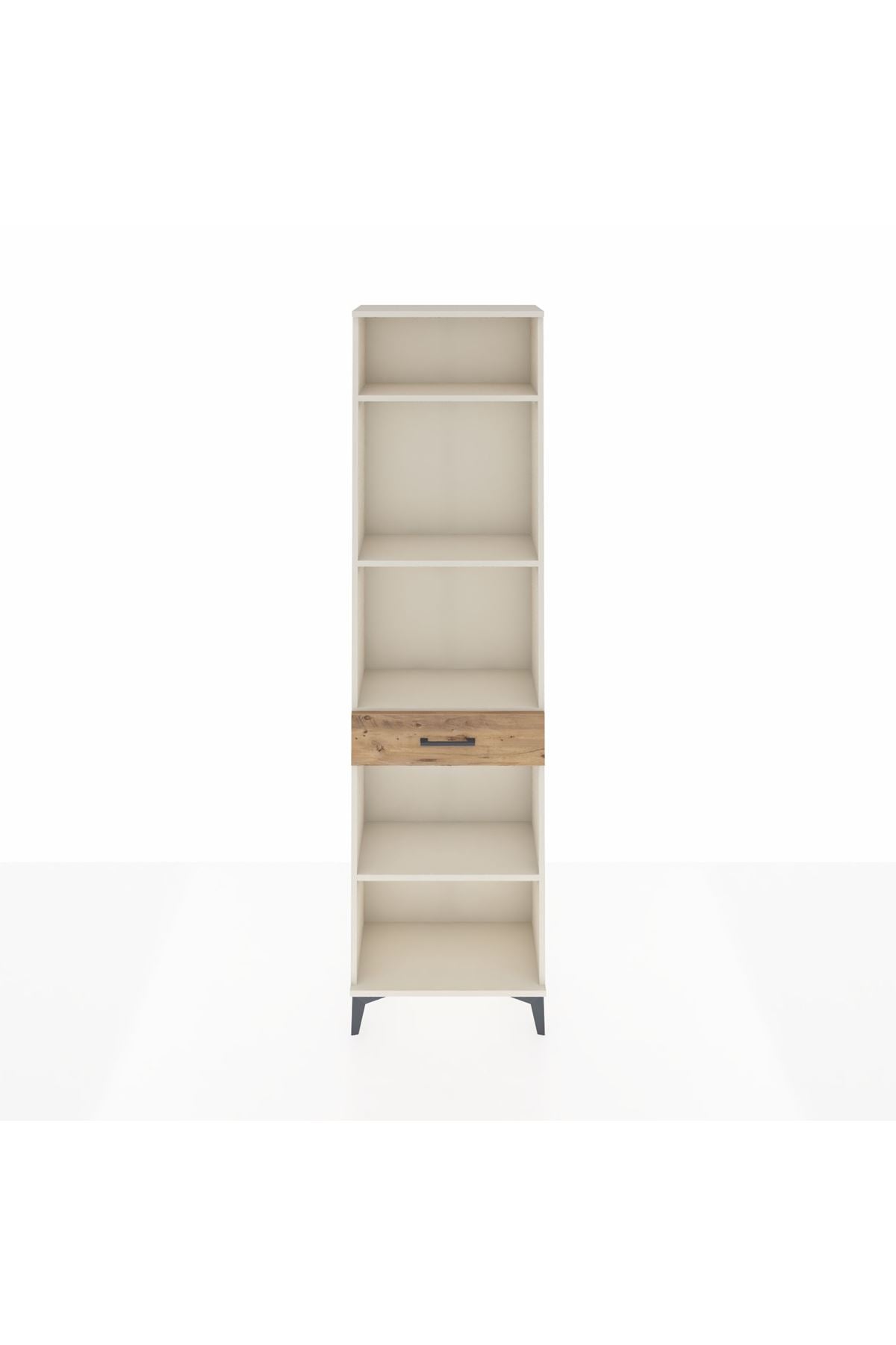 Arges Dolap 4 Raflı Tek Çekmeceli 60x30x221 Aytaşı-Çam