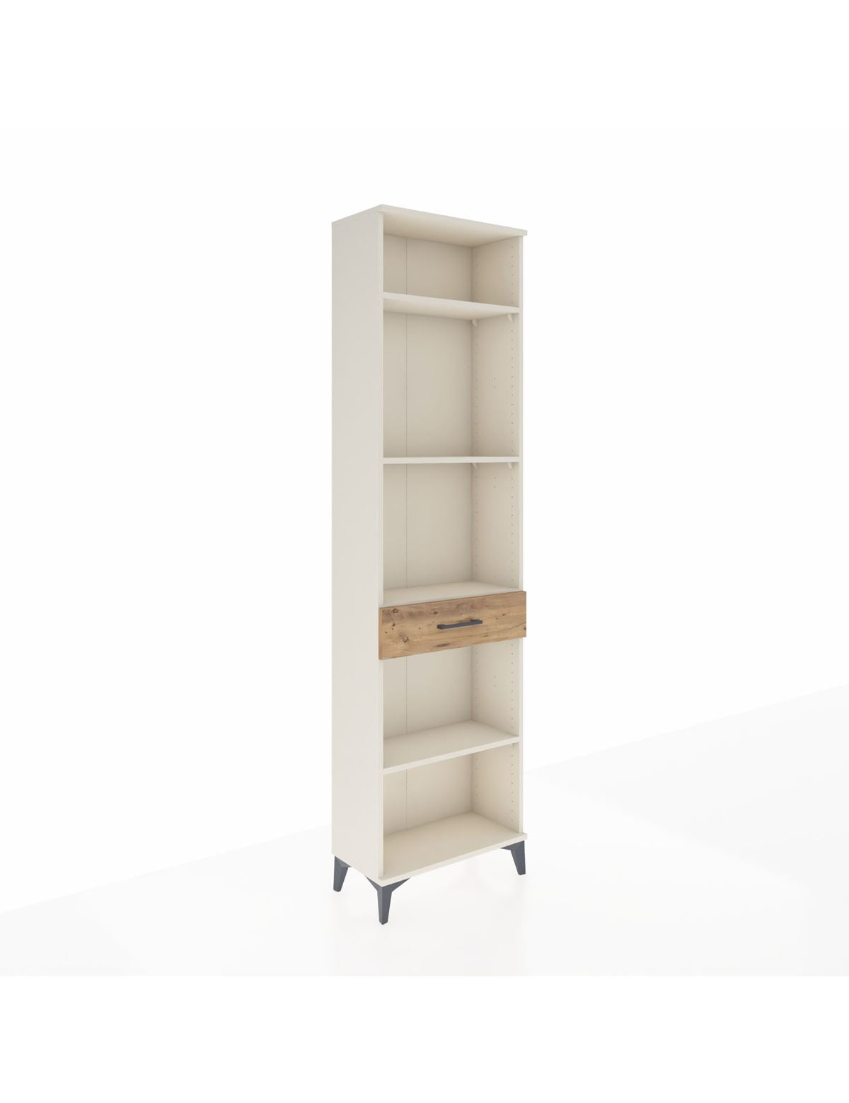 Arges Dolap 4 Raflı Tek Çekmeceli 60x30x221 Aytaşı-Çam