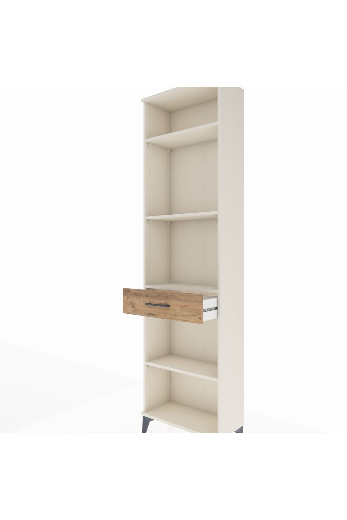 Arges Dolap 4 Raflı Tek Çekmeceli 60x30x221 Aytaşı-Çam