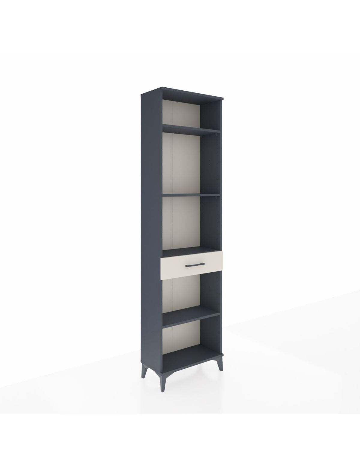 Arges Dolap 4 Raflı Tek Çekmeceli 60x30x221 Antrasit-Aytaşı