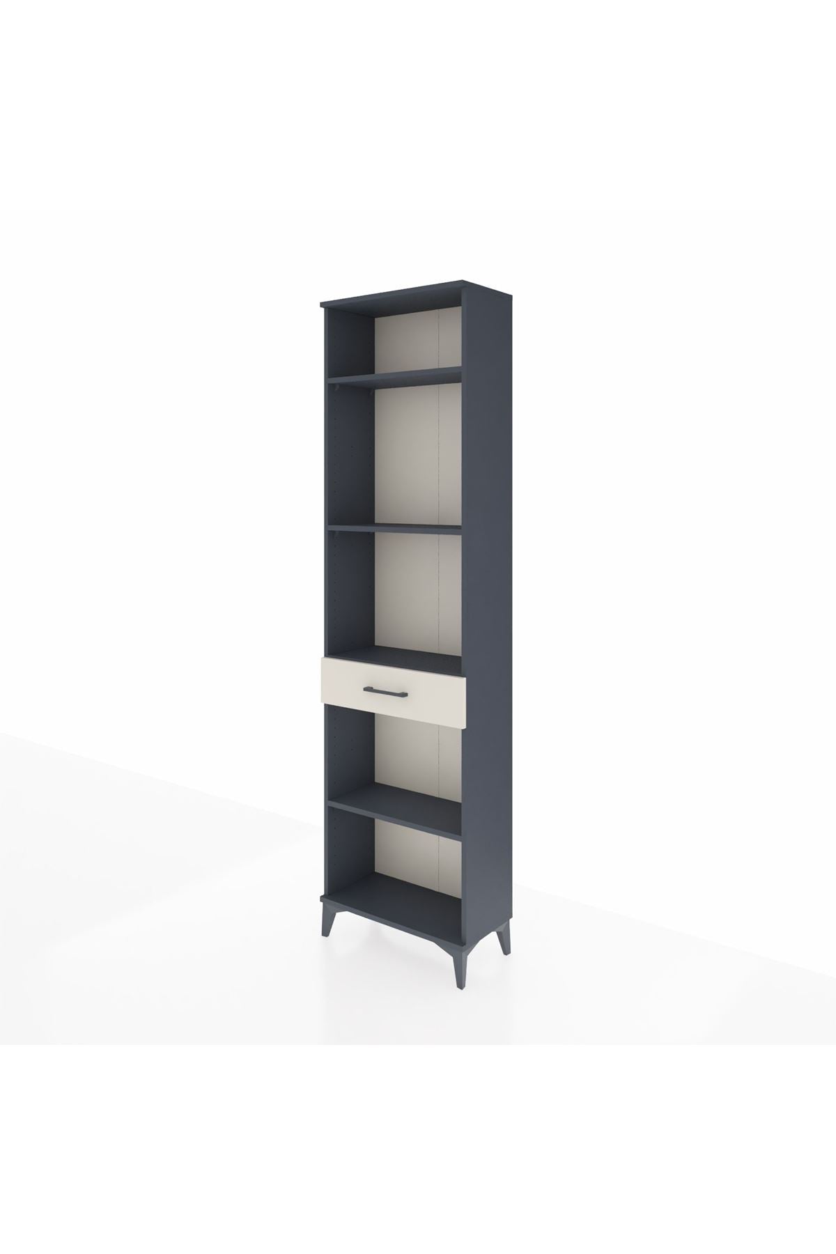 Arges Dolap 4 Raflı Tek Çekmeceli 60x30x221 Antrasit-Aytaşı