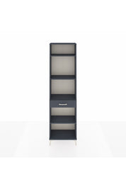 Arges Dolap 4 Raflı Tek Çekmeceli 60x30x221 Antrasit-Antrasit