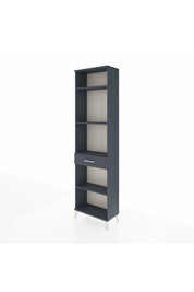 Arges Dolap 4 Raflı Tek Çekmeceli 60x30x221 Antrasit-Antrasit