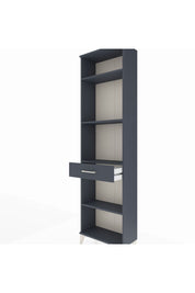 Arges Dolap 4 Raflı Tek Çekmeceli 60x30x221 Antrasit-Antrasit