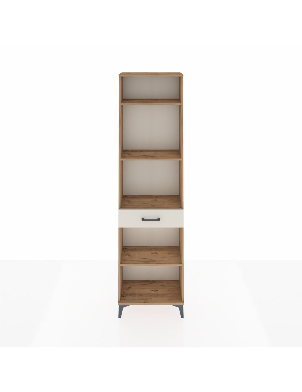 Arges Dolap 4 Raflı Tek Çekmeceli 60x30x221 Çam-Aytaşı