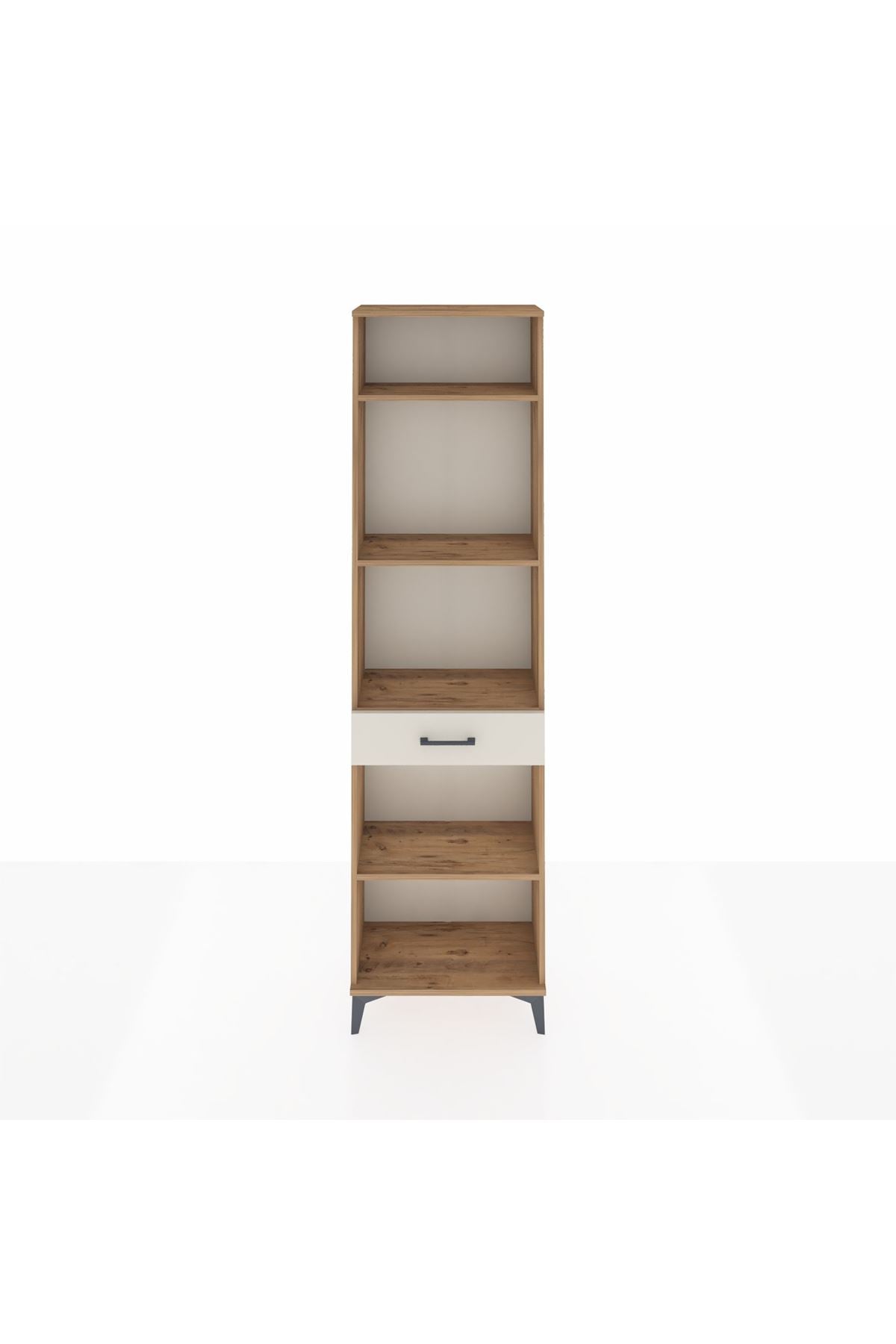 Arges Dolap 4 Raflı Tek Çekmeceli 60x30x221 Çam-Aytaşı