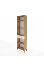 Arges Dolap 4 Raflı Tek Çekmeceli 60x30x221 Çam-Aytaşı