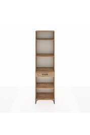 Arges Dolap 4 Raflı Tek Çekmeceli 60x30x221 Çam-Çam