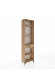 Arges Dolap 4 Raflı Tek Çekmeceli 60x30x221 Çam-Çam