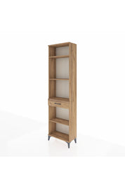 Arges Dolap 4 Raflı Tek Çekmeceli 60x30x221 Çam-Çam