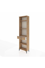 Arges Dolap 4 Raflı Tek Çekmeceli 60x30x221 Çam-Çam