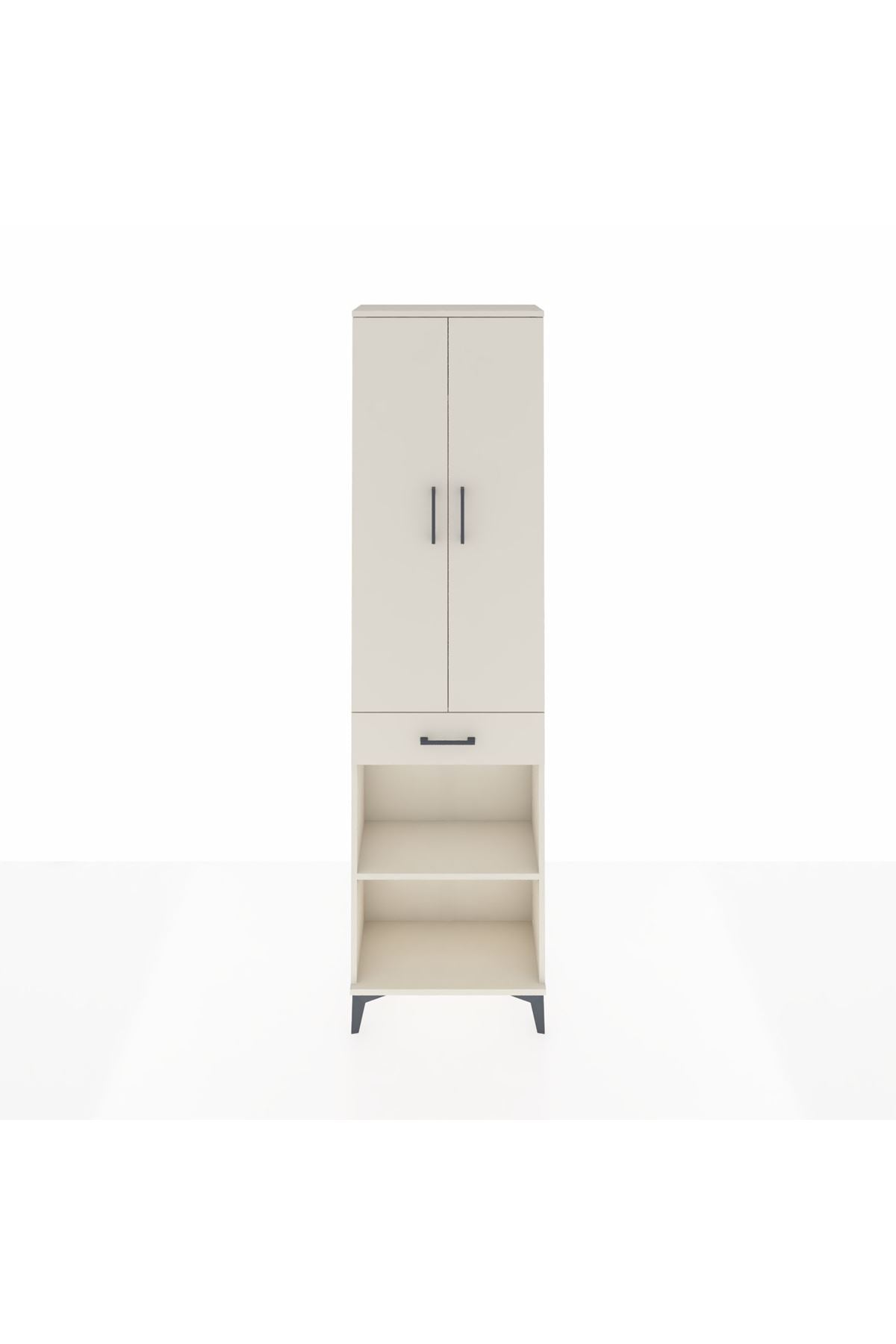 Arges Dolap 3 Raflı Tek Çekmeceli Tek Askılı 60x30x221 Aytaşı-Aytaşı