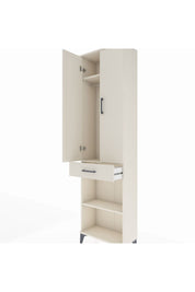 Arges Dolap 3 Raflı Tek Çekmeceli Tek Askılı 60x30x221 Aytaşı-Aytaşı