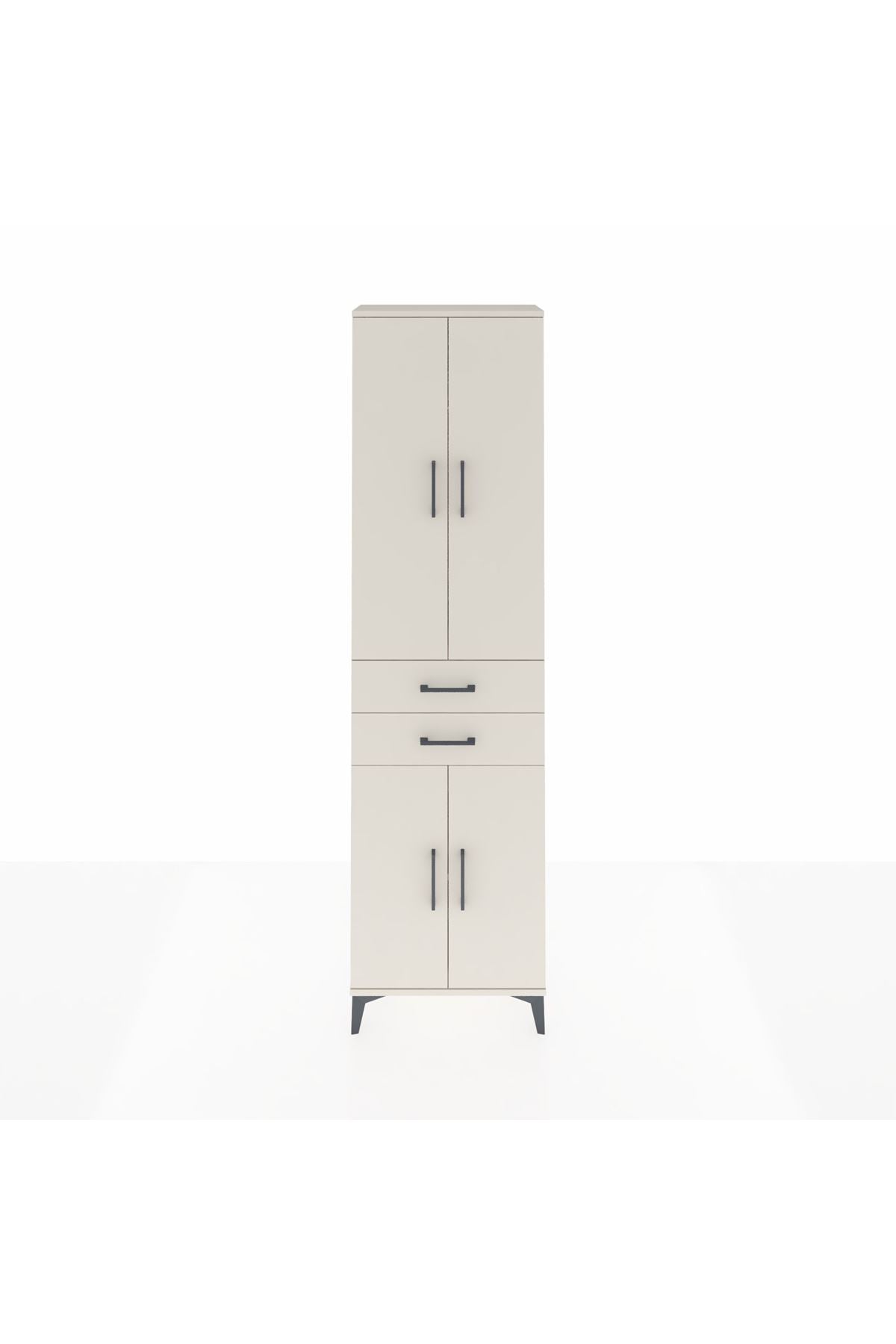 Arges Dolap 3 Raflı 2 Çekmeceli Tek Askılı 60x30x221 Aytaşı-Aytaşı