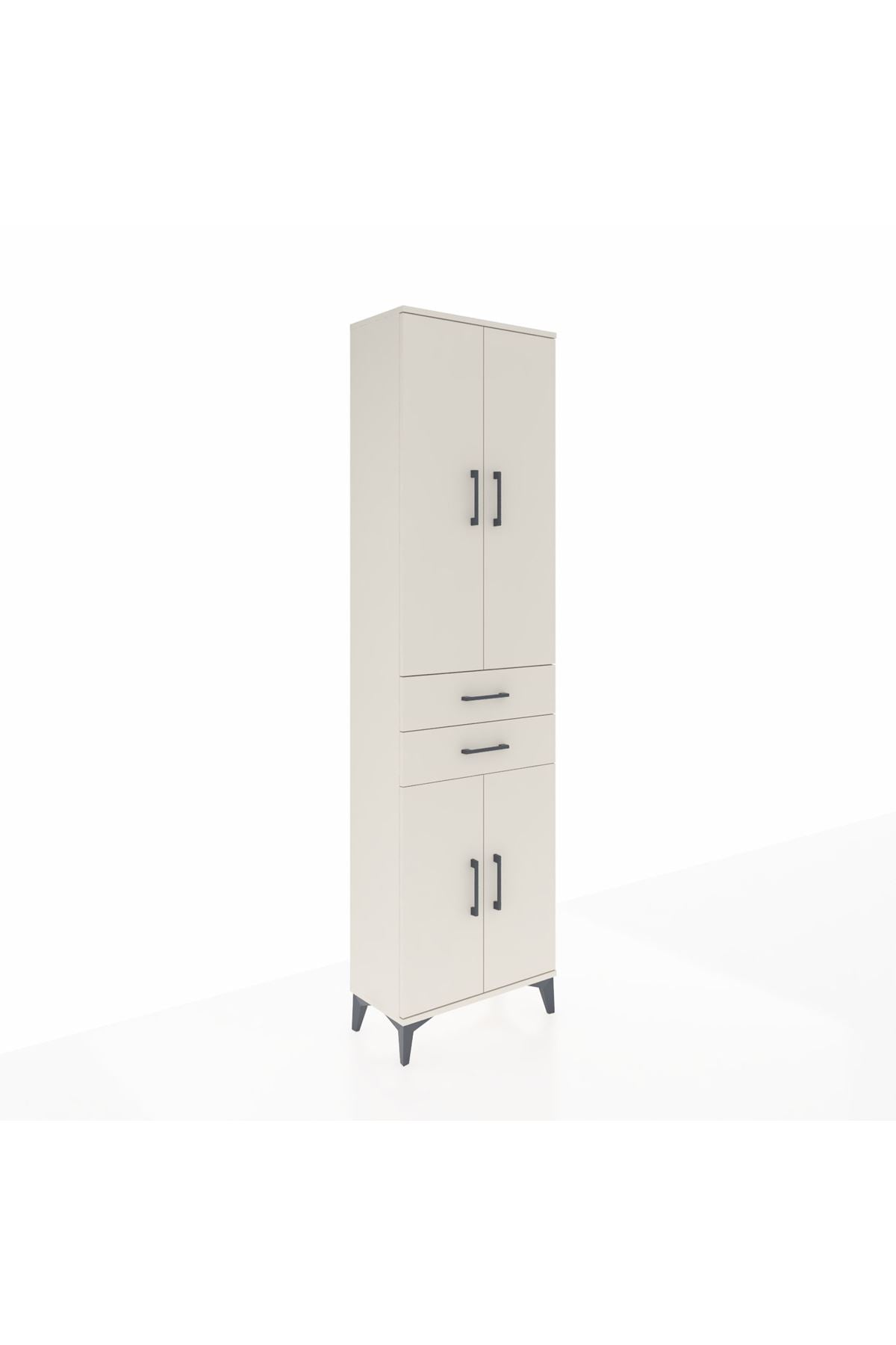 Arges Dolap 3 Raflı 2 Çekmeceli Tek Askılı 60x30x221 Aytaşı-Aytaşı