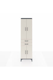 Arges Dolap 3 Raflı 2 Çekmeceli Tek Askılı 60x30x221 Antrasit-Aytaşı