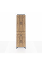 Arges Dolap 3 Raflı 2 Çekmeceli Tek Askılı 60x30x221 Antrasit-Çam