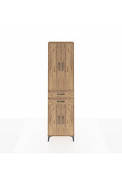 Arges Dolap 3 Raflı 2 Çekmeceli Tek Askılı 60x30x221 Çam-Çam