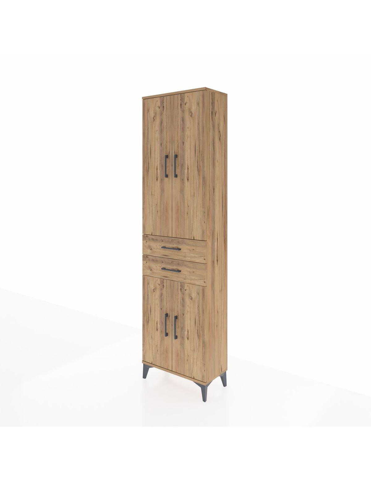 Arges Dolap 3 Raflı 2 Çekmeceli Tek Askılı 60x30x221 - S29M194V9A