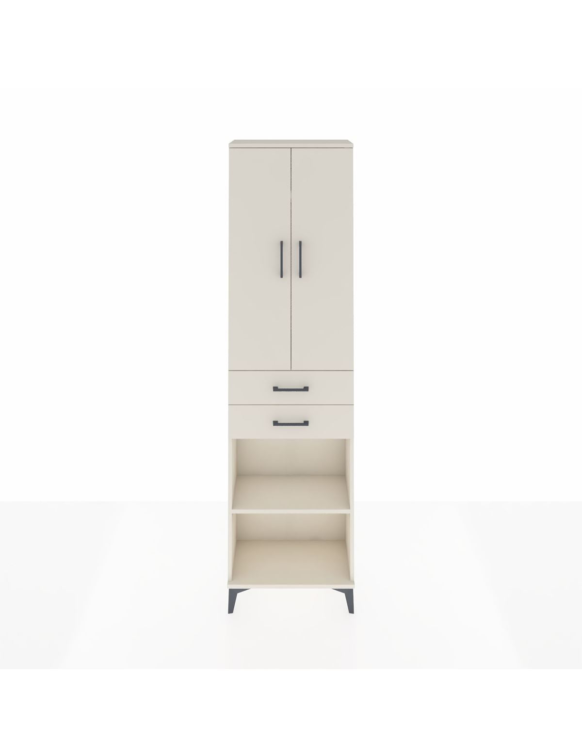 Arges Dolap 3 Raflı 2 Çekmeceli Tek Askılı 60x30x221 Aytaşı-Aytaşı