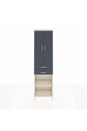 Arges Dolap 3 Raflı 2 Çekmeceli Tek Askılı 60x30x221 Aytaşı-Antrasit