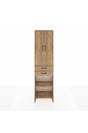 Arges Dolap 3 Raflı 2 Çekmeceli Tek Askılı 60x30x221 Çam-Çam