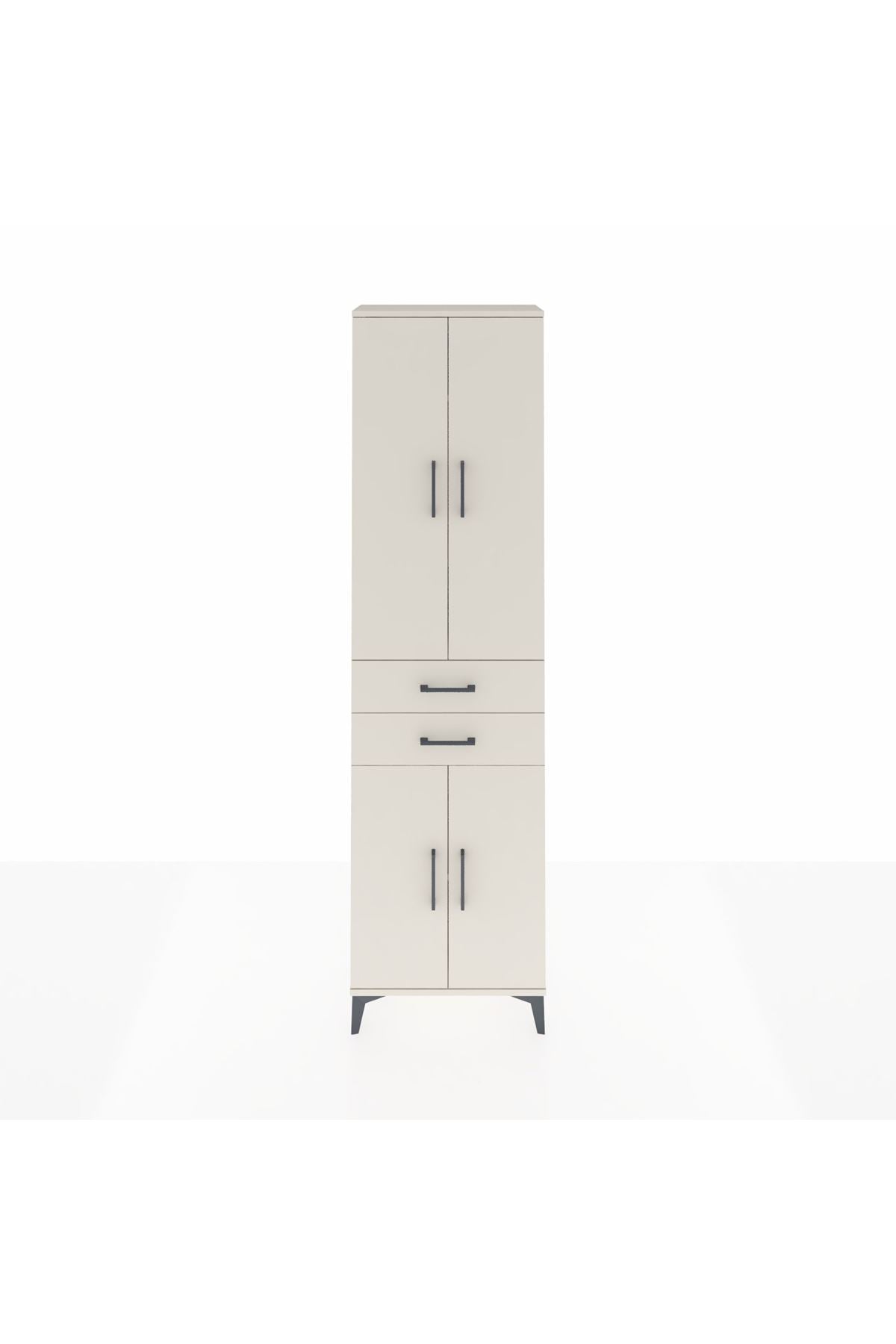 Arges Dolap 4 Raflı 2 Çekmeceli 4 Kapaklı 60x30x221 Aytaşı-Aytaşı