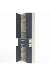 Arges Dolap 4 Raflı 2 Çekmeceli 4 Kapaklı 60x30x221 Aytaşı-Antrasit