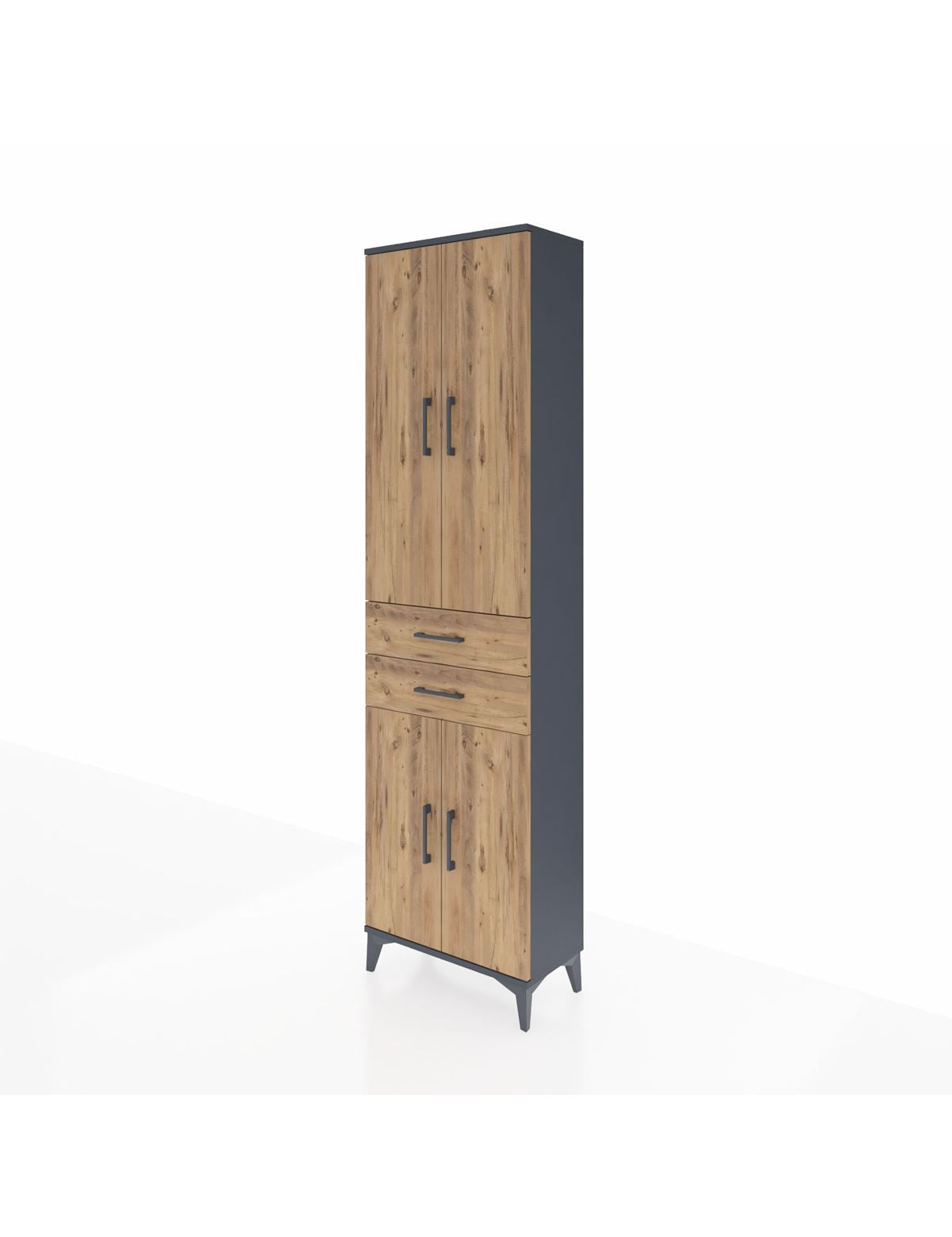 Arges Dolap 4 Raflı 2 Çekmeceli 4 Kapaklı 60x30x221 - S29M196V6A